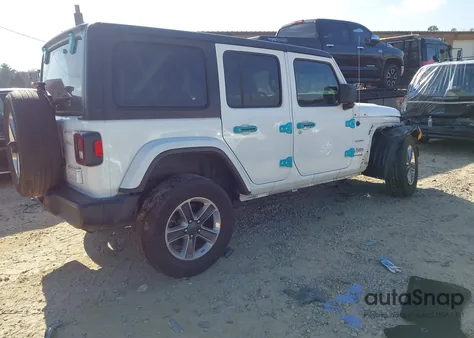 2021 Jeep Wrangler Unlimited Sahara 4X4 из США, поврежденный, VIN 1C4HJXEN3MW592266